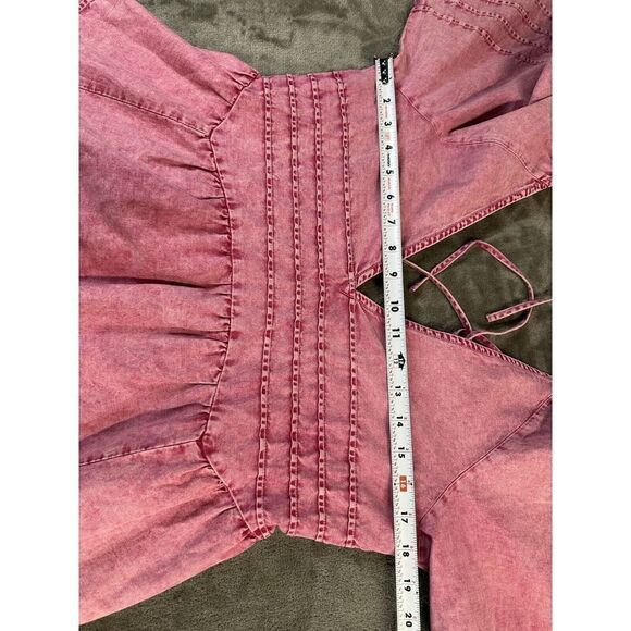 Free People Sweet Surrender Mini Dress in Acid Washed Wild Rose Color Sz (sm) - Picture 7 of 13
